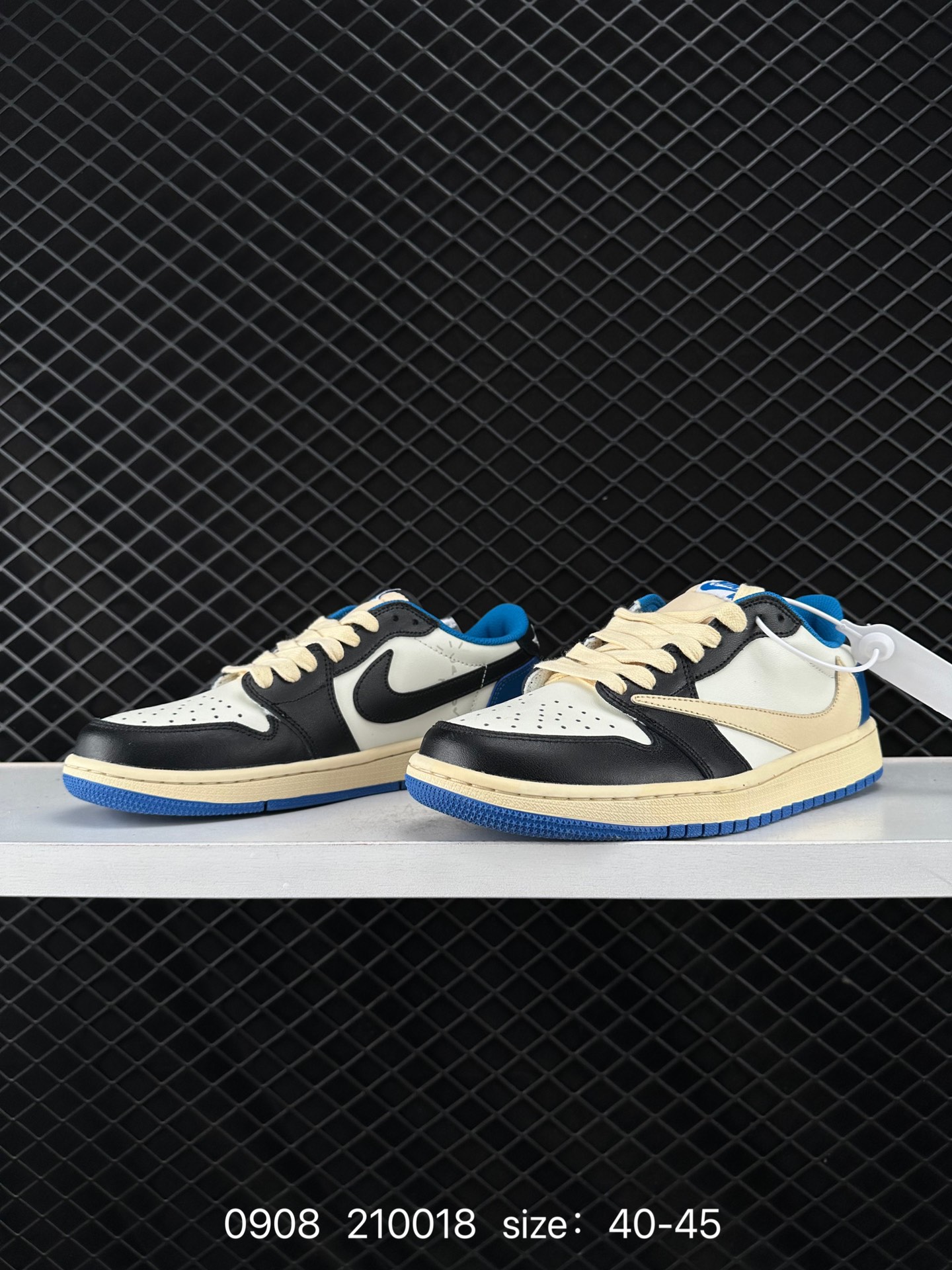 fragment design x Travis Scott x Nike Air Jordan 1 Low OG SP”Black/Green Toe“